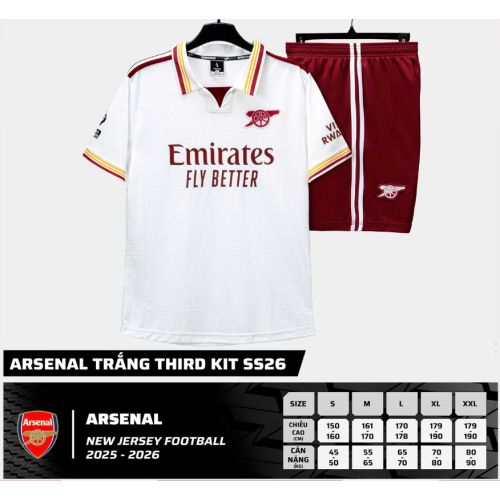[ HÀNG HOT ĐẶT TRƯỚC ] Bộ Bóng Đá Arsenal