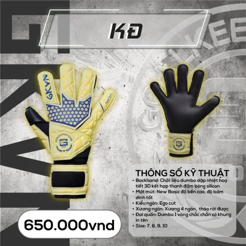 Găng Tay Thủ Môn GKVN  KĐ - Vàng