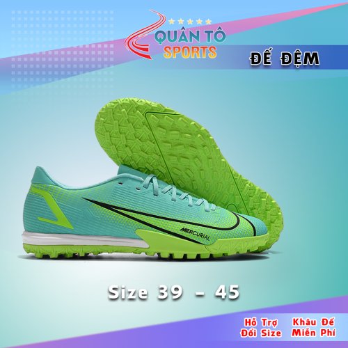 Giày Bóng Đá Nike Mercurial Vapor 14 Academy Bản Đế Đệm TF Xanh