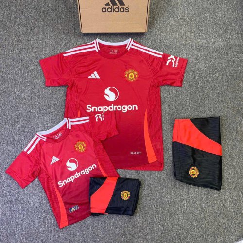 Bộ Bóng Đá Manchester United Trẻ Em Sân Nhà 25/25 Đỏ