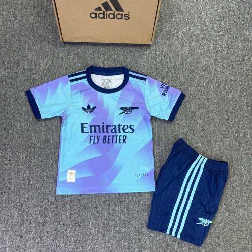 Bộ Bóng Đá Trẻ Em Arsenal Xanh Tím SK Thứ Ba 2024-2025