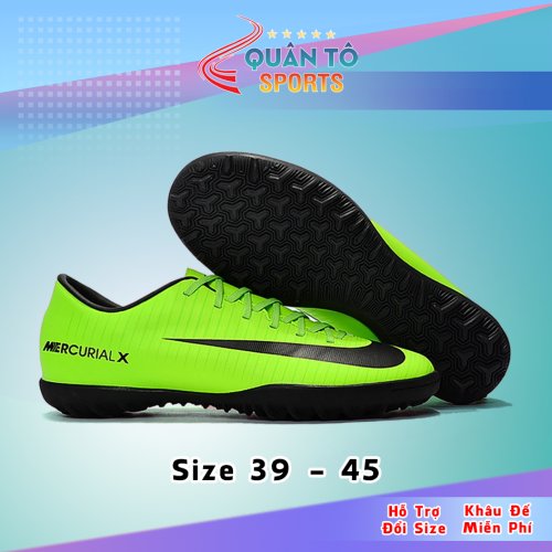 Giày Bóng Đá Nike Mercurial Vic6 TF  Xanh Chuối Vạch Đen
