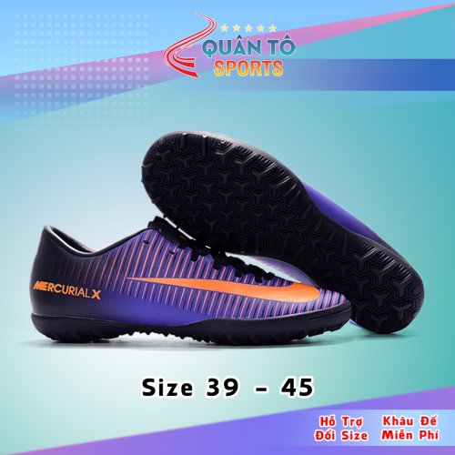 Giày Bóng Đá Nike Mercurial Vic6 TF Tím Vạch Đồng