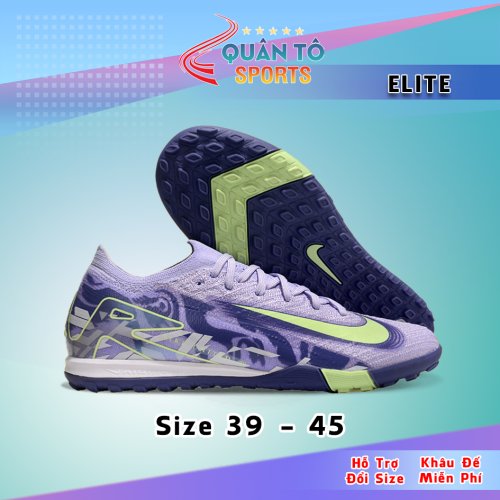 Giày Bóng Đá Nike Mercurial Vapor 16 Elite V1 Đế Đệm TF Tím KHoai Môn Vạch Xanh