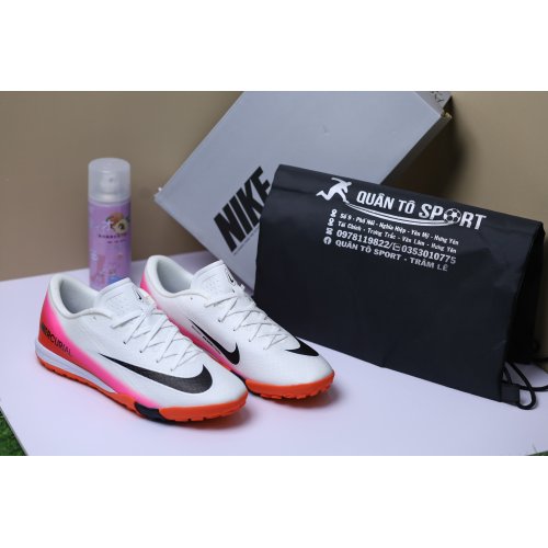 Giày Bóng Đá Nike Mercurial Vapor 16 Academy Đế Đệm TF Trắng Gót Đỏ Hồng