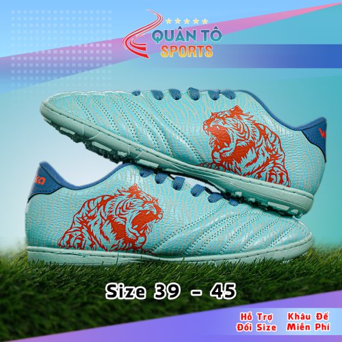 Giày Bóng Đá Wika Tiger X Xanh Cam TF
