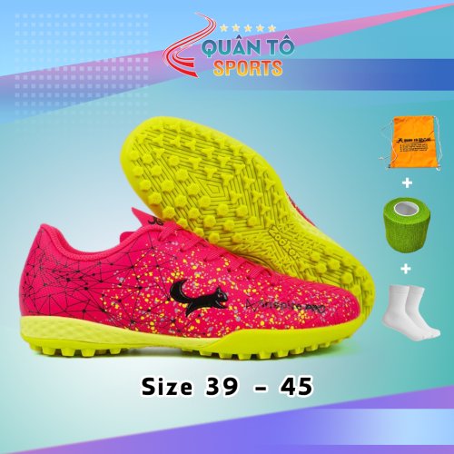 Giày Đá Bóng Zocker Inspire Pro TF Hồng Đế Xanh Chuối