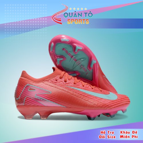 Giày Bóng Đá Nike Mercurial Vapor 16 Elite Đỏ Vạch Xanh Ngọc Cổ Lửng FG