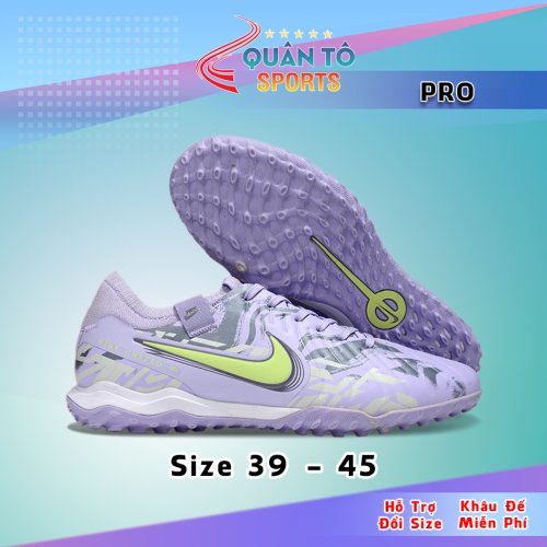 Giày Bóng Đá Nike Tiempo Legend 10 Pro  Lưỡi Gà Liền HQ TF. Tím Khoai Môn