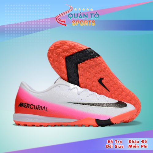 Giày Bóng Đá Nike Mercurial Vapor 16 Academy Đế Đệm TF Trắng Gót Đỏ Hồng