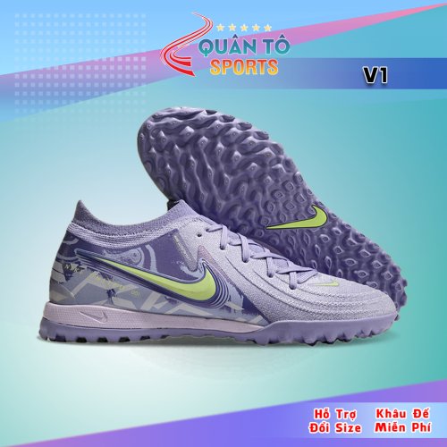 Giày Bóng Đá Trẻ Em Nike Phantom GX2 Elite V1 Tím Cổ Lửng TF