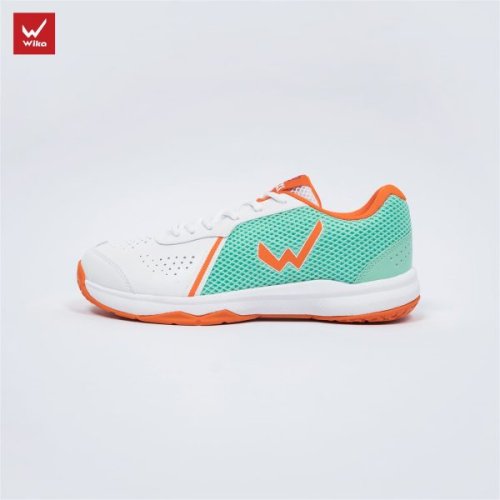 Giày Thể Thao Wika Flexi Trắng Xanh Viền Cam