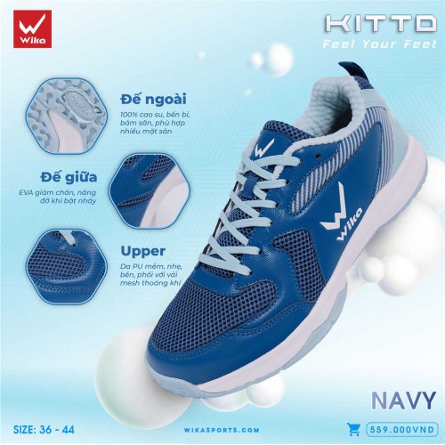 Giày Thể Thao Wika Kito Xanh Navy