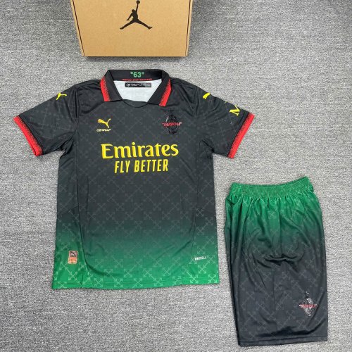 Bộ Bóng Đá AC Milan SK 24/25 Đen
