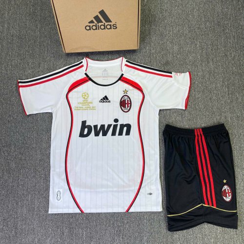Bộ Bóng Đá AC Milan Trắng Retro 2007