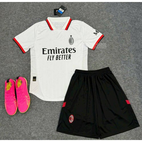 Bộ Bóng Đá AC Milan Trắng Sân Khách 24/25