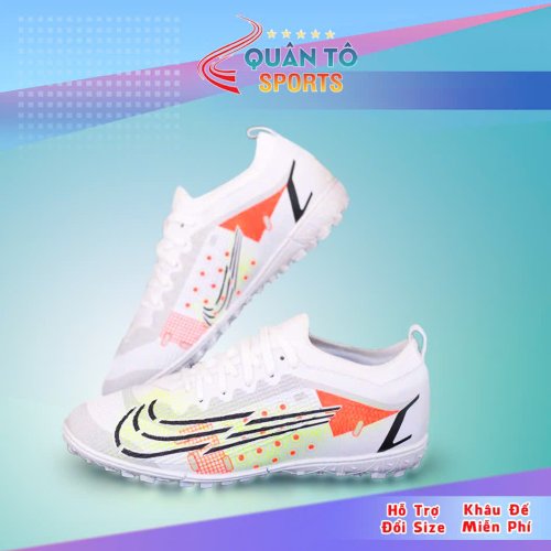 Giày Bóng Đá Vapor 14 Elite TF VN Trắng Cam