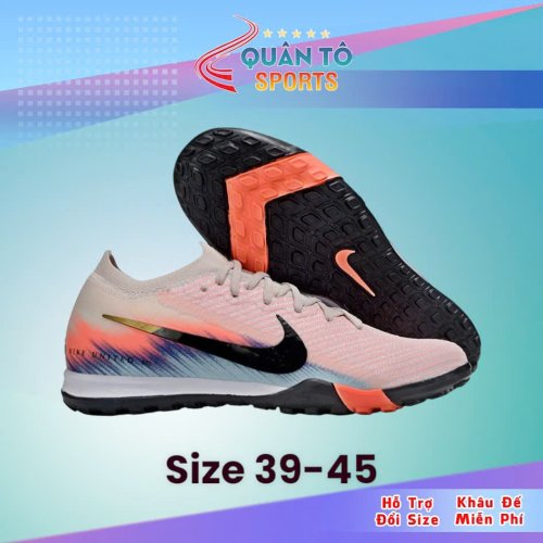 Giày Bóng Đá Mercurial Vapor 16 Elite Đinh TF Cam Nhạt Xanh Biển Cổ Lửng