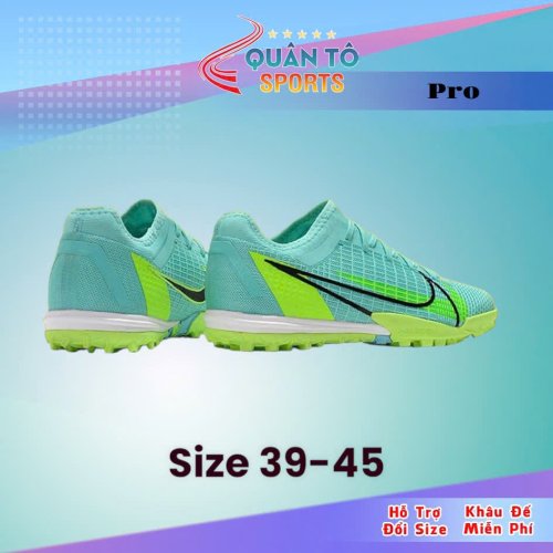 Giày Bóng Đá Nike Mercurial Vapor 14 Pro EURO Xanh Ngọc Cổ Lửng HQ TF