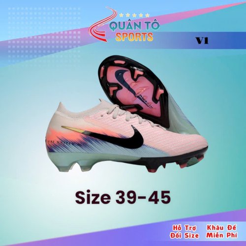 Giày Bóng Đá Nike Mercurial Vapor 16 Elite United Cam Nhạt Xanh Biển Cổ Lửng FG