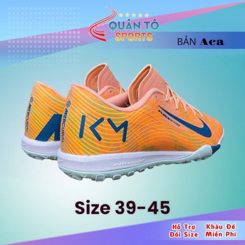 Giày Bóng Đá Nike Mercurial Vapor 16 Academy Đế Đệm Mbappe Cam Xanh Biển TF
