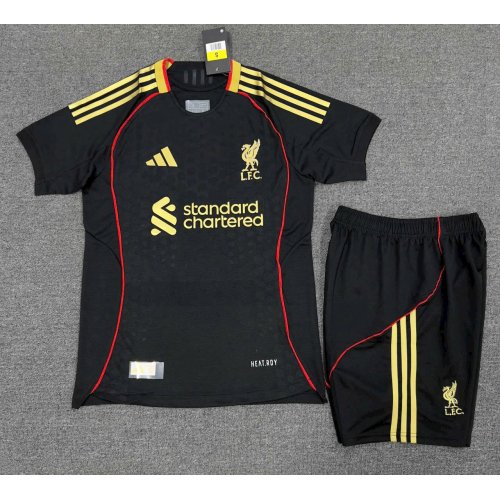 Bộ Bóng Đá Liverpool Sân Khách 2025/2026 Đen