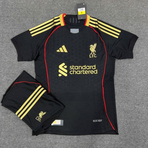 Bộ Bóng Đá Liverpool Sân Khách 2025/2026 Đen