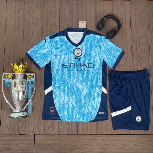 Bộ Bóng Đá Manchester City Xanh Loang