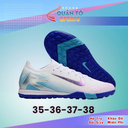 Giày Bóng Đá Nike Mercurial Vapor 16 Elite Trẻ Em Đế Đệm TF Trắng Hologram