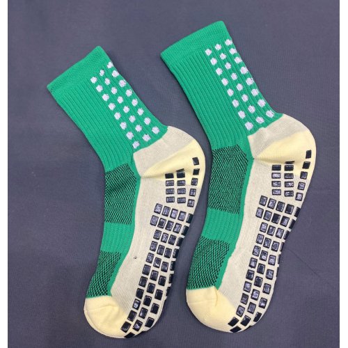 Tất Chống Trơn Cao Cấp Xanh Lá Cây Chấm Bi Trắng