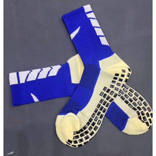 Tất Chống Trơn Cao Cấp Xanh Dương Viền Trắng