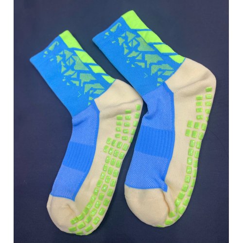 Tất Chống Trơn Cao Cấp Xanh Da Trời Viền Xanh Chuối