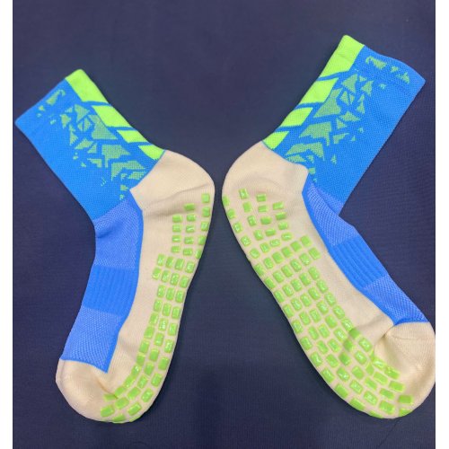 Tất Chống Trơn Cao Cấp Xanh Da Trời Viền Xanh Chuối