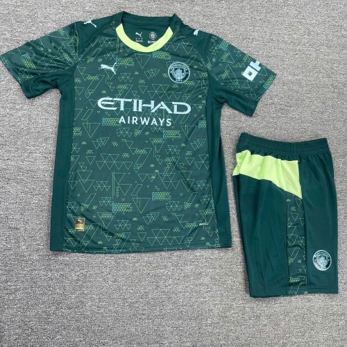 Bộ Bóng Đá Mancity 2026 Xanh Rêu