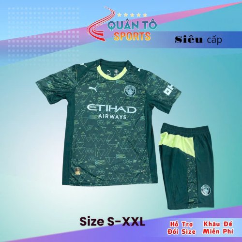 Bộ Bóng Đá Mancity 2026 Xanh Rêu