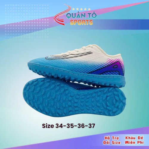 Giày Bóng Đá Trẻ Em Vapor 16 Academy VIệt Nam Trắng Xanh Biển