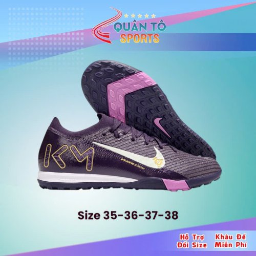 Giày Bóng Đá Trẻ Em Nike Mercurial Vapor 16 Elite Mbappe Tím Cổ Lửng HQ TF