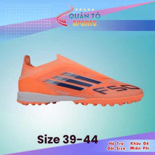 Giày Bóng Đá Adidas F50 Elite Cam Vạch Xanh Biển Không Dây TF
