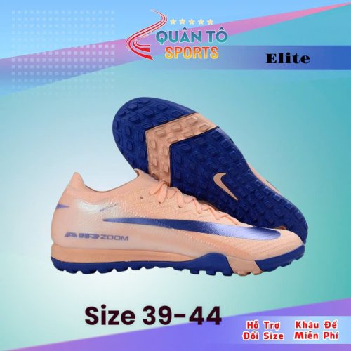 Giày Bóng Đá Trẻ Em Nike Mercurial Vapor 16 Elite Cam Nhạt Đế Xanh TF