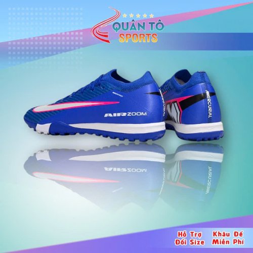 Giày Bóng Đá Trẻ Em Nike Mercurial Vapor 16 Elite Xanh Coban Vạch Trắng TF