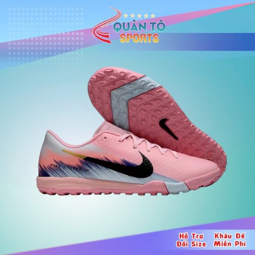 Giày Bóng Đá Nike Mercurial Vapor 16 Academy Hồng Cam Nhạt Vạch Đen TF