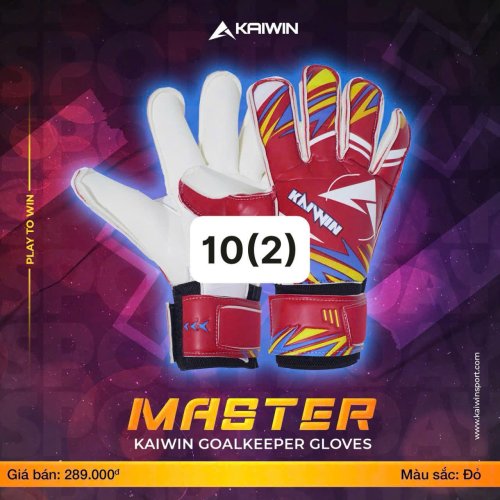 Găng Tay Thủ Môn Kaiwin Master - Màu ĐỎ