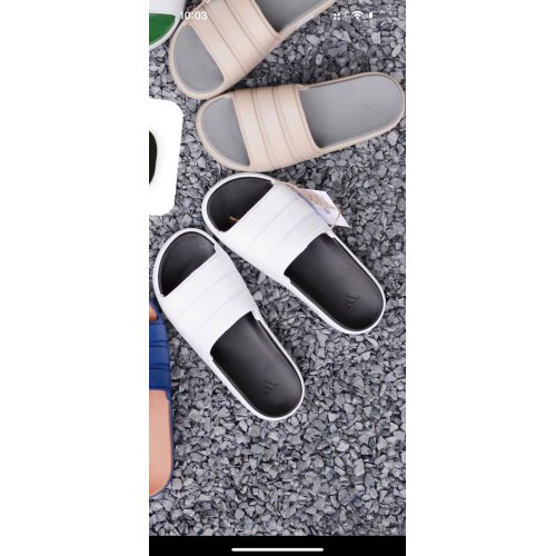 DÉP ADIDAS 3 SỌC SS MỚI -TRẮNG ĐẾ ĐEN