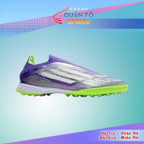 Giày Bóng Đá Adidas F50 Elite Tím Vạch Xanh Lá TF KHÔNG DÂY