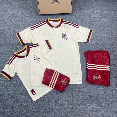 Bộ Bóng Đá Tây Ban Nha Sân Khách WC 2026 Be Mận NGUOI LON