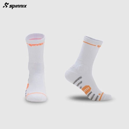 Tất Thể Thao Chuyên Nghiệp Spinnix ProX Trống Trơn Trắng Cam