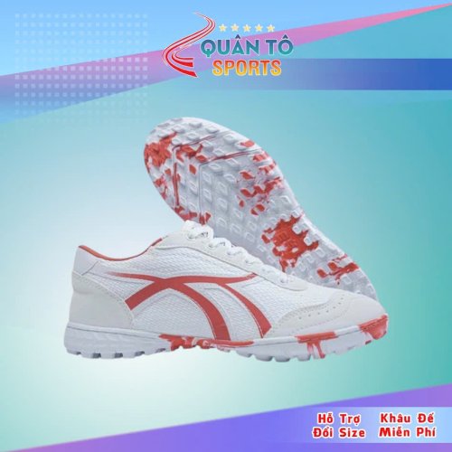 Giày Bóng Đá Bata Ráp Đế Vapor Trắng Đỏ TF.