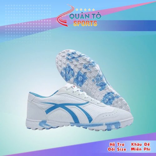 Giày Bóng Đá Bata Ráp Đế Vapor Trắng Xanh TF.
