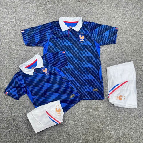 Bộ Bóng Đá Tuyển Pháp Sân Nhà WC 2026 Xanh Lam Bản Quần Trắng