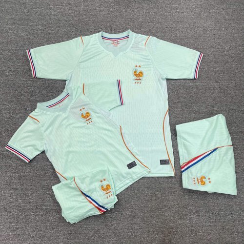 Bộ Bóng Đá Trẻ Em Tuyển Pháp Sân khách WC 2026 Xanh nhạt